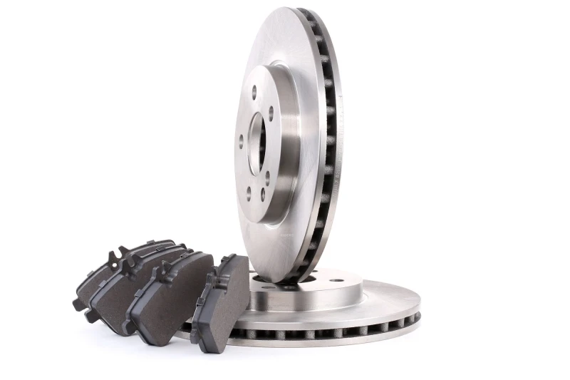 Image of RIDEX 3405B0082 Brake disc and pads set Front Axle, Brake Disc Type: Vented, with anti-squeak plate Brake Set,disc brakes (3405)