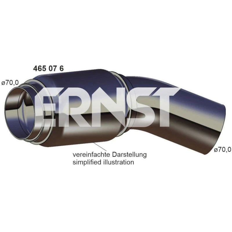 Image of ERNST 465076 Flex Hose, exhaust system with connecting pipe Stainless Steel Flex Hose,exhaust system (3191)