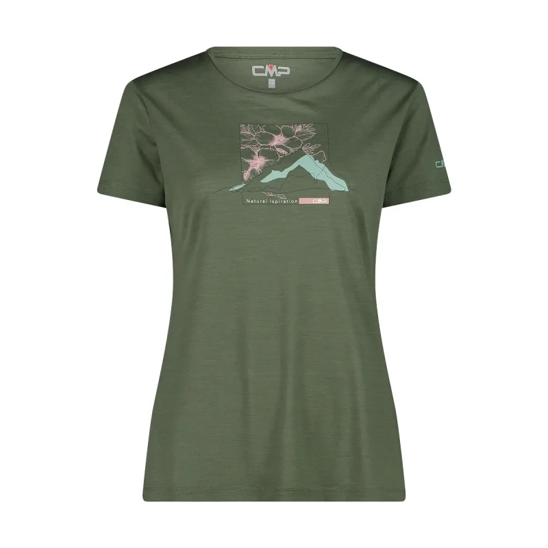 Image of CMP Womens merino wool crew neck T-Shirt CMP Vert Female 2XS