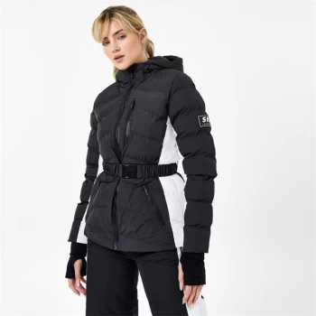 image of Jack Wills Hooded Ski Puffer Jacket - Black