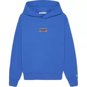 Image of Calvin Klein Jeans Mini Block Logo Hoodie - Blue