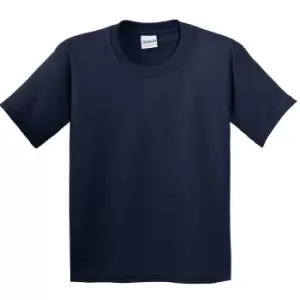 image of Gildan Youth Unisex Heavy Cotton T-Shirt (L) (Navy)