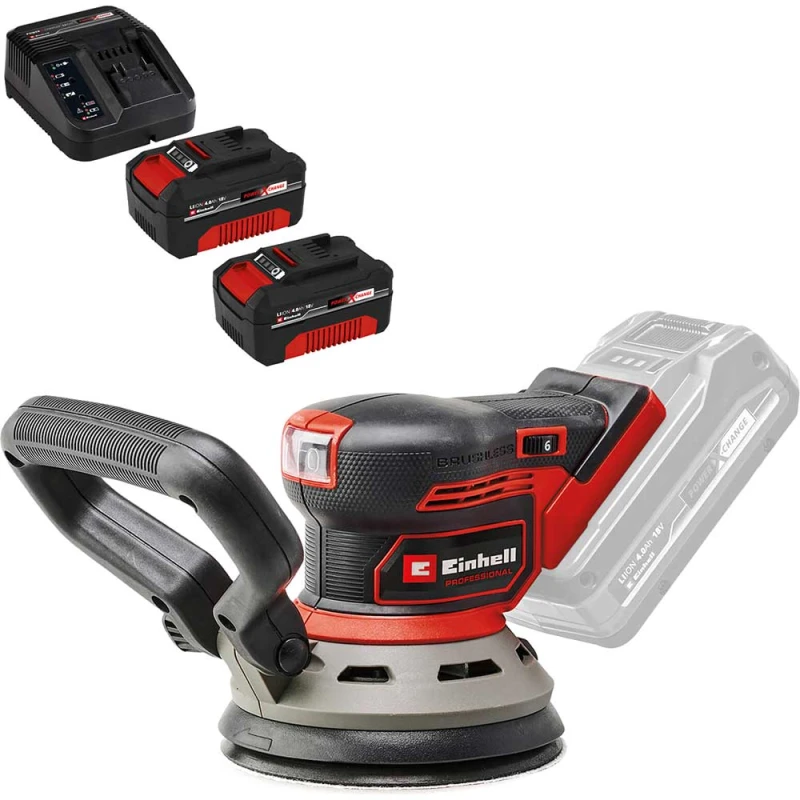 Image of Einhell Professional TP-RS 18/32 Li BL 18v Cordless Brushless Disc Sander 125mm TP-RS 18/32 Li BL Batteries: 2 x 4ah Li-ion