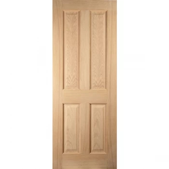 image of JELD-WEN 4 Panel Unfinished White Oak Internal Door - 1981mm x 533mm (78 inch x 21 inch)