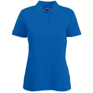 Image of Fruit Of The Loom Womens Lady-Fit 65/35 Short Sleeve Polo Shirt (L) (Royal)
