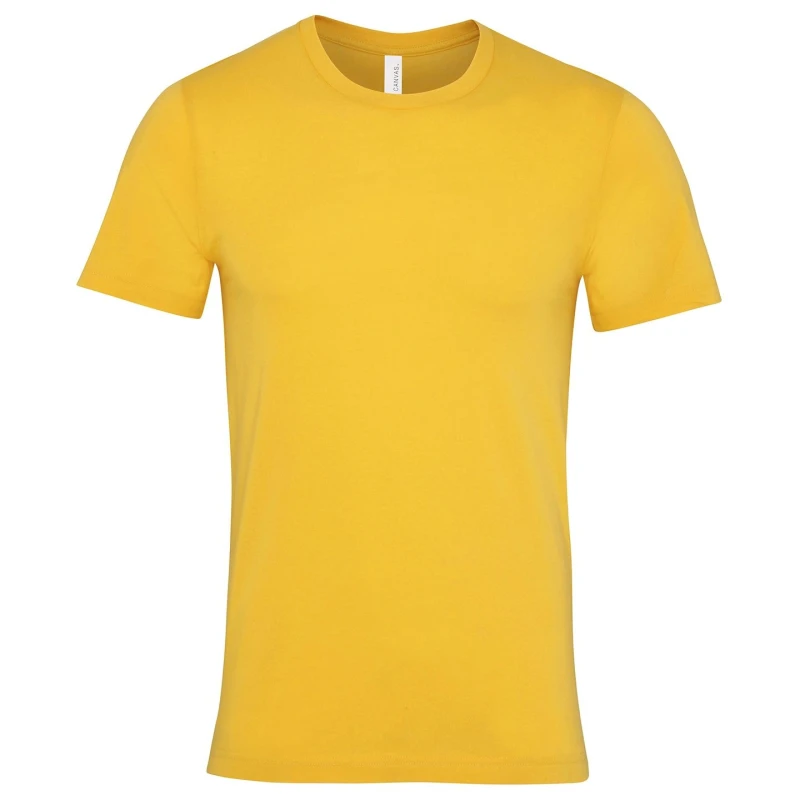 Image of Bella + Canvas Mens Jersey Crew Neck T-Shirt in Bright Yellow Size: XS Bright Yellow Male XS