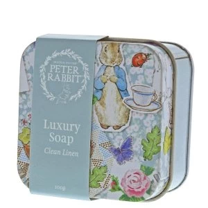 image of Peter Rabbit Clean Linen Soap Tin