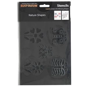 image of Rust-Oleum Nature Paint stencil Pack of 2