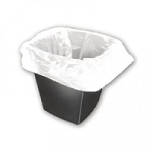 image of 2Work White Square Bin Liners 30 Litres Pack of 1000 KF73380