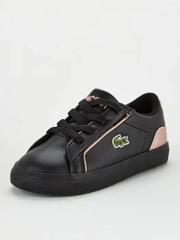 Image of Lacoste Infant Girls Lerond 319 Trainers - Black/Pink
