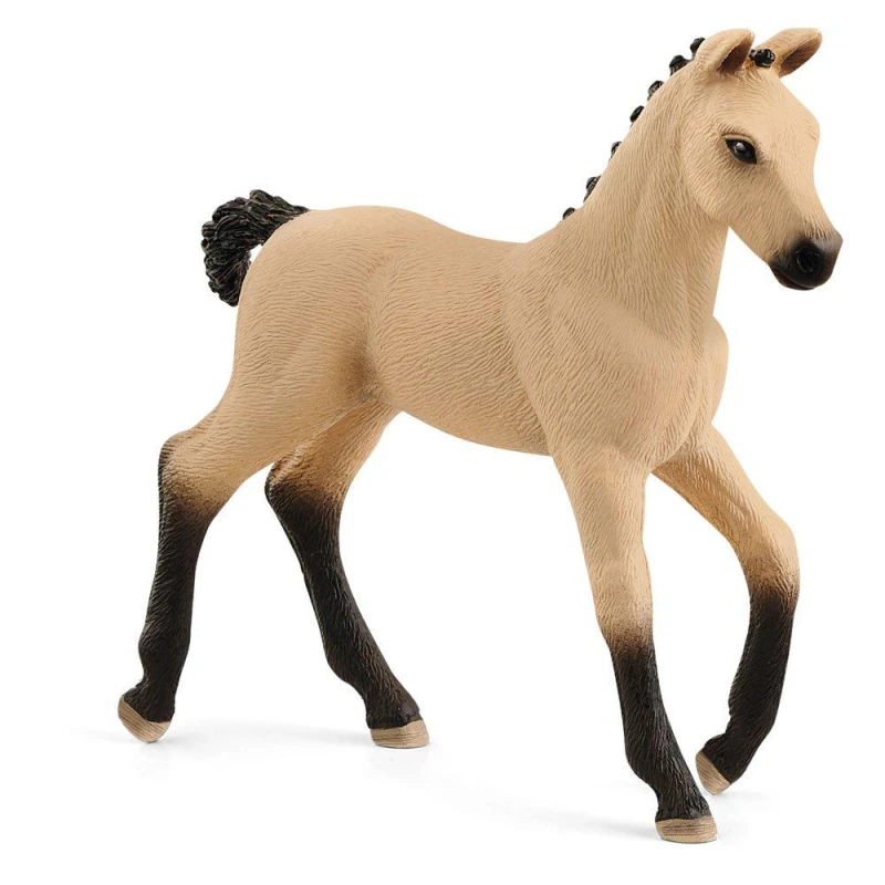 Image of Figurine: Schleich Horse Club Hannoverian Foal Red Dun Toy Figure, 5 to 12 Years, White/Black (13929) Multi