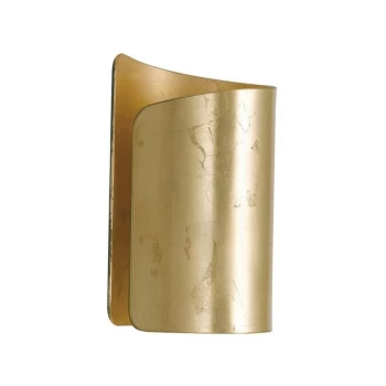 Image of Fan Europe Lighting - Fan Europe Imagine - Curved Glass Wall Light, Golden Leaf, E27