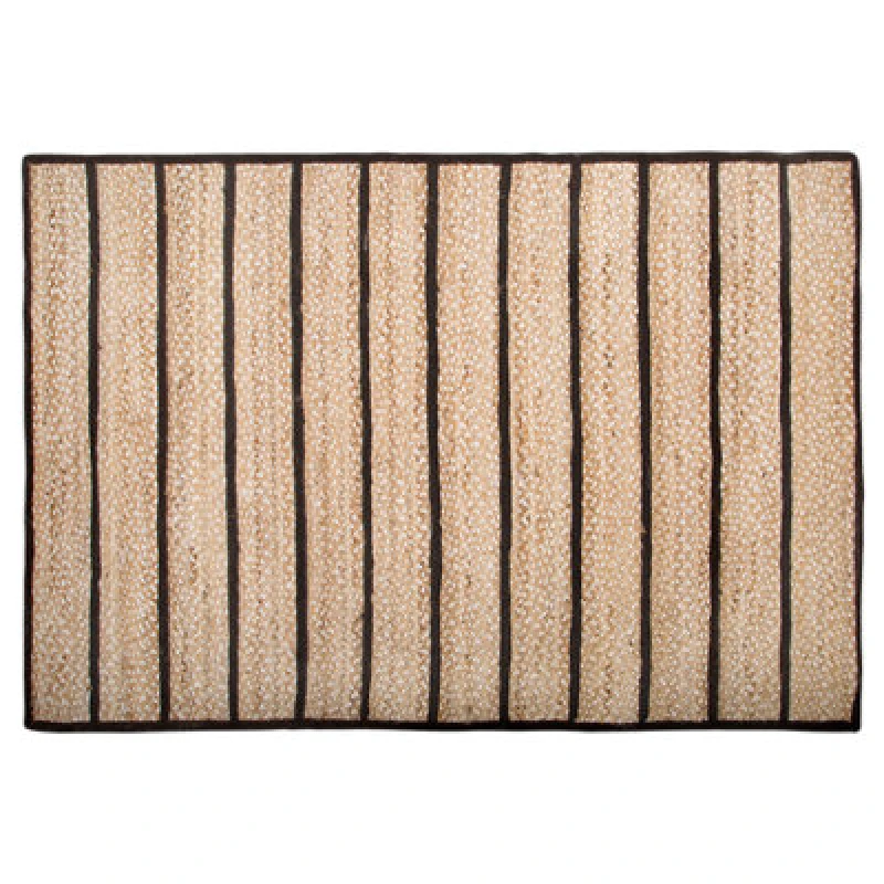 Image of Beliani Rug Karadona Beige 140 X 200 Cm Jute