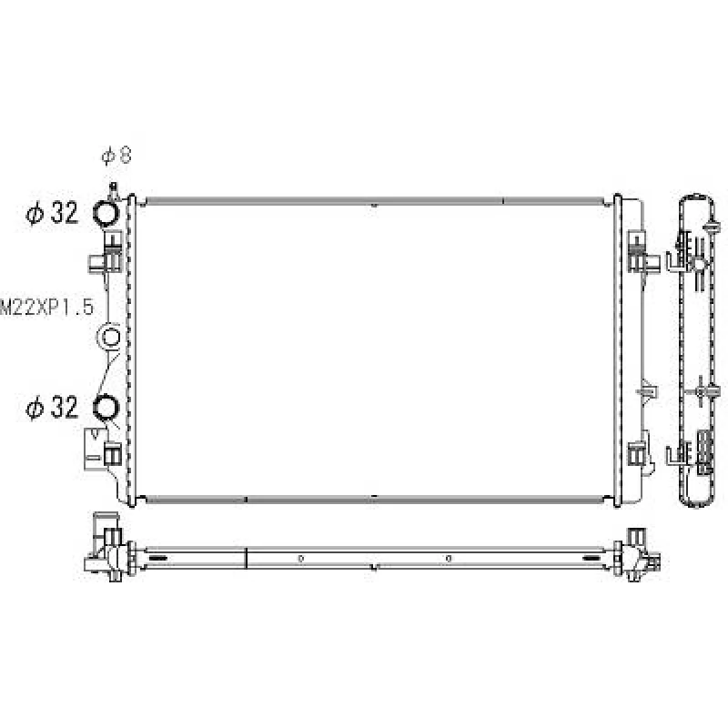 Image of Engine radiator DIEDERICHS DCM3569