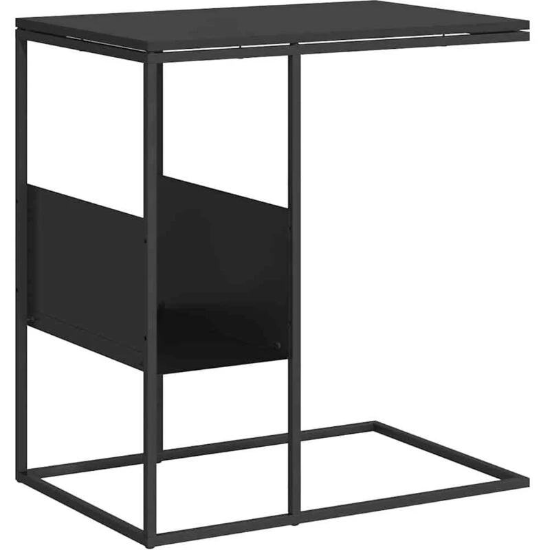 Image of VIDAXL Side Table Black 55x36x59.5cm Engineered Wood Vidaxl 8720286933657