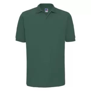 Image of Russell Mens Ripple Collar & Cuff Short Sleeve Polo Shirt (XS) (Bottle Green)