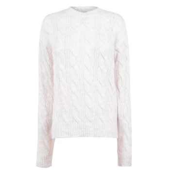 image of NA-KD Cable Knit Jumper - White