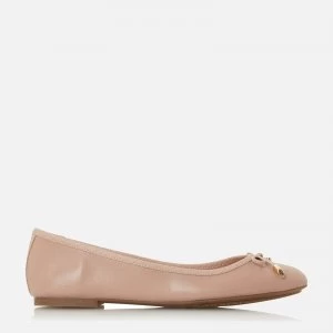 Image of Dune Womens Harpar 2 Leather Ballet Flats - Cappuccino/Leather - UK 3