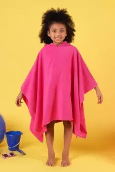 image of Poncho Towel Absorbent Hood Quick Drying Beach Robe Childrens