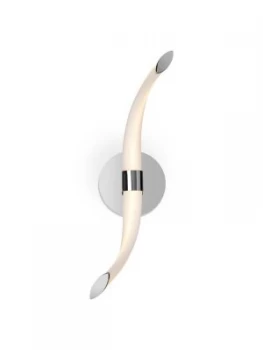 Image of Wall Lamp Wave, 12W LED, 3000K, 900lm, Polished Chrome, Frosted Acrylic