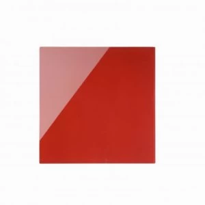 image of Bi-Office Red Glass Memo Tile Board 48x48cm