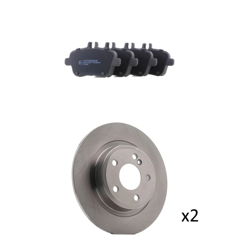 Image of RIDEX 3405B3455 Brake disc and pads set Brake Disc Type: Solid, prepared for wear warning indicator Brake Set,disc brakes (3405)