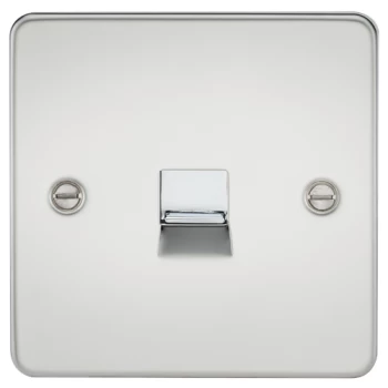 image of KnightsBridge Flat Plate Telephone extension socket - polished chrome