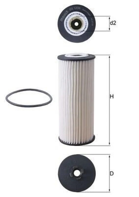 Image of Oil filter MAHLE OX 1236D