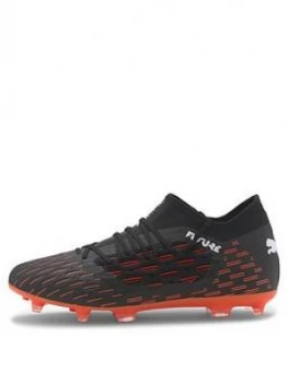 Puma Future 6.3 Netfit Firm Ground Football Boots - Black/Orange , Black/Orange, Size 6