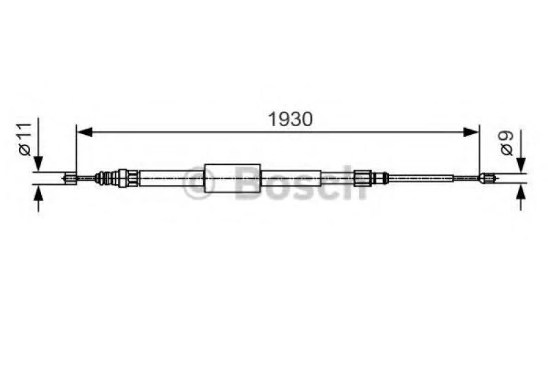 Image of Handbrake cable Bosch 1 987 482 011
