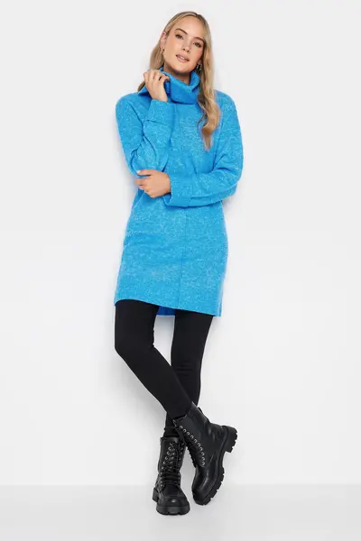 image of Long Tall Sally Tall Roll Neck Jumper Blue