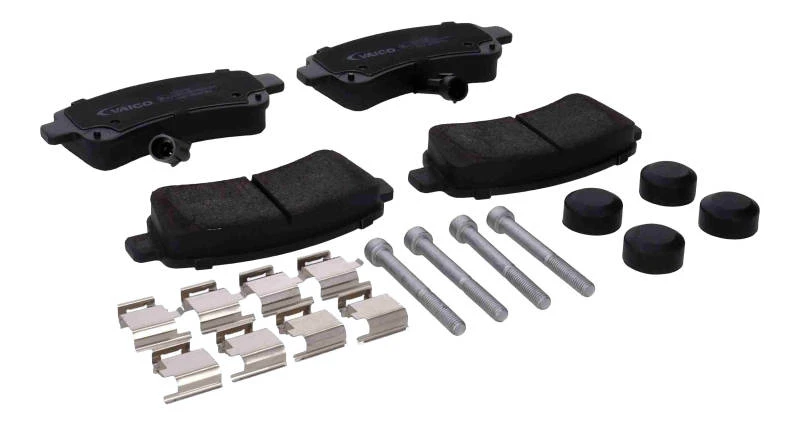 Image of VAICO V22-0754 Brake pad set Original VAICO Quality Rear Axle, with integrated wear sensor Brake Pad Set,disc brake (402)