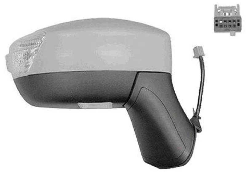 Image of VAN WEZEL 1905818 Wing mirror * HAGUS * Right, Heatable, primed Outside Mirror (50)