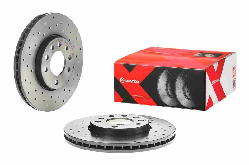 Image of BREMBO 09.9165.1X Brake disc perforated/vented, Coated, High-carbon Brake Disc (82)