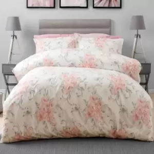 image of Belledorm Amour Duvet Cover Set (Superking) (Blush)