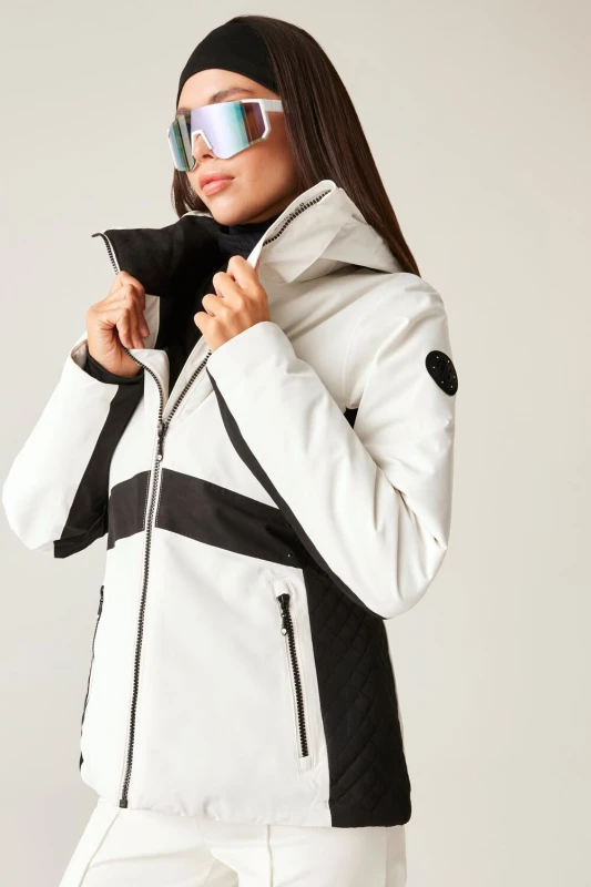 Image of Dare 2b Womens Issy Waterproof Insulated Padded Ski Jacket in White Size: 18 White Female 18