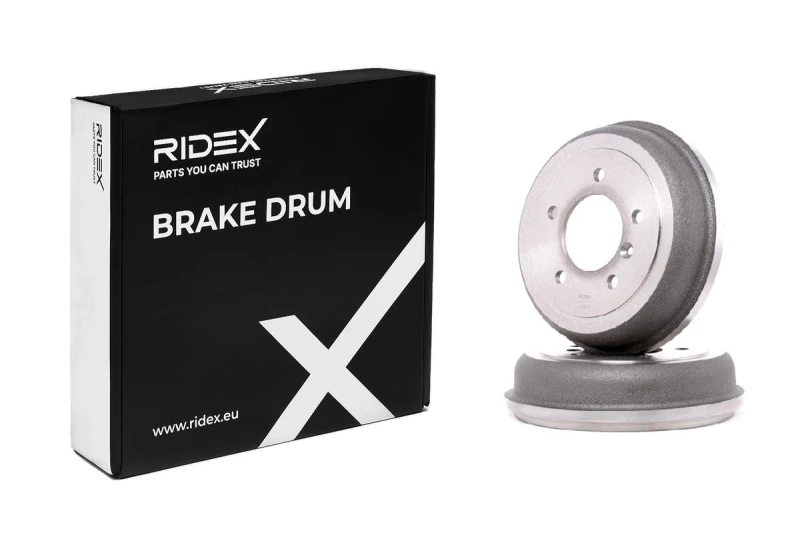 Image of RIDEX 123B0068 Brake Drum Rear Axle, 266mm, without ABS sensor ring Brake Drum (123)
