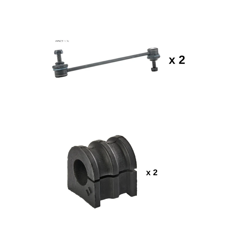 Image of RIDEX 1097S0110 Repair Kit, stabilizer suspension Front Axle Right, with coupling rod Repair Kit,stabilizer suspension (1097)