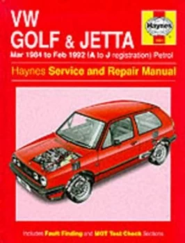 Image of Volkswagen Golf and Jetta 84 to 92 Service and Repair Manual by Ian Coomber Hardback