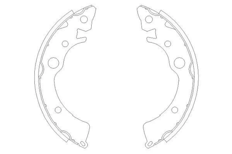 Image of KAVO PARTS Brake Shoe Set KAVO PARTS KBS-2902