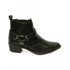 Image of US Brass Mens Eastwood Cowboy Ankle Boots (11 UK) (Black)