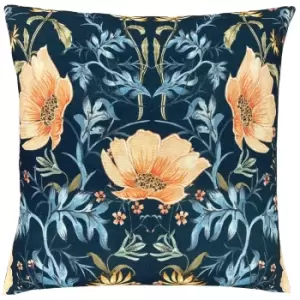 Image of Heritage Peony Cushion Midnight