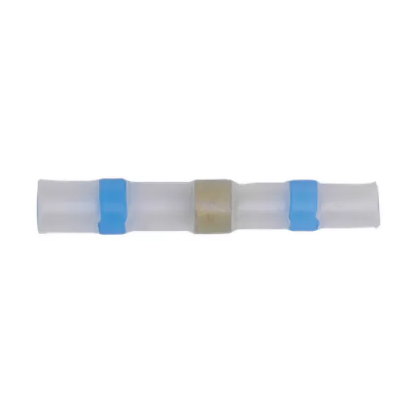 image of Sealey BTSSB25 Heat Shrink Butt Connector Solder Terminal 16-14 AWG Blue