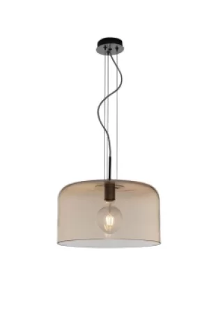 Image of GIBUS Cylindrical Pendant Ceiling Light Amber 35x20cm