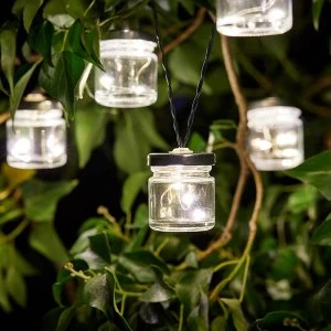 image of Smart Solar Firefly Jar String Lights