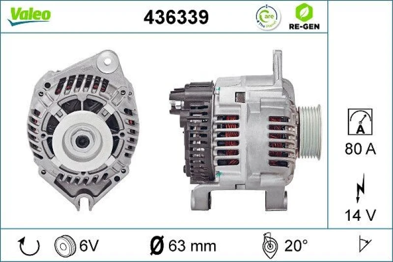 Image of Alternator VALEO 436339