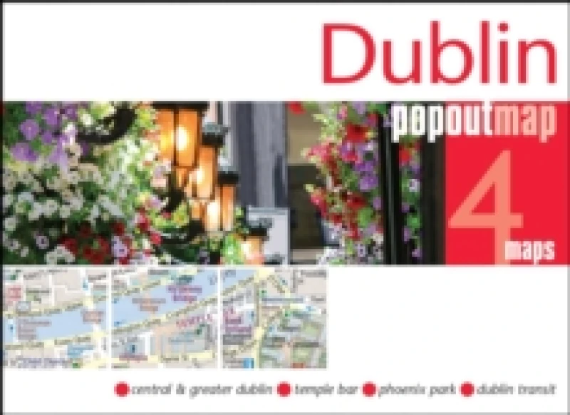 Image of Dublin PopOut Map - pocket size, pop up map of Dublin city centre Sheet map, folded