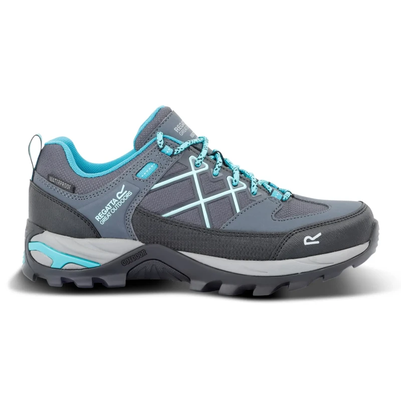 Image of Regatta Womens 'Lady Samaris III' Waterproof Low Walking Shoes in Mid Grey Size: 5 Mid Grey Female 5