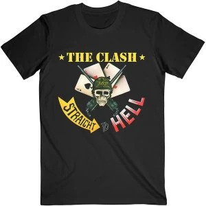 Image of The Clash - Straight To Hell Single Unisex Large T-Shirt - Black
