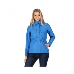 image of Regatta Womens Narelle Lightweight Waterproof Funnel Neck Jacket Colour: Blue, Size: 12